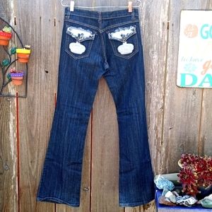 Bling boot cut blue jeans